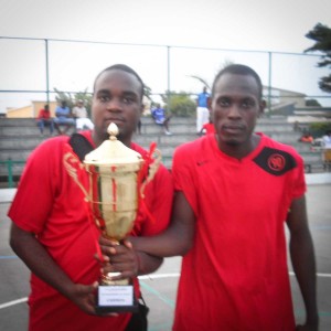 Winning goal scorer (left)